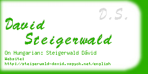 david steigerwald business card